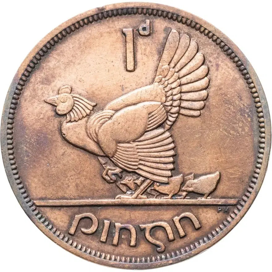 Ирландия 1 пенни (penny) 1949, реверс