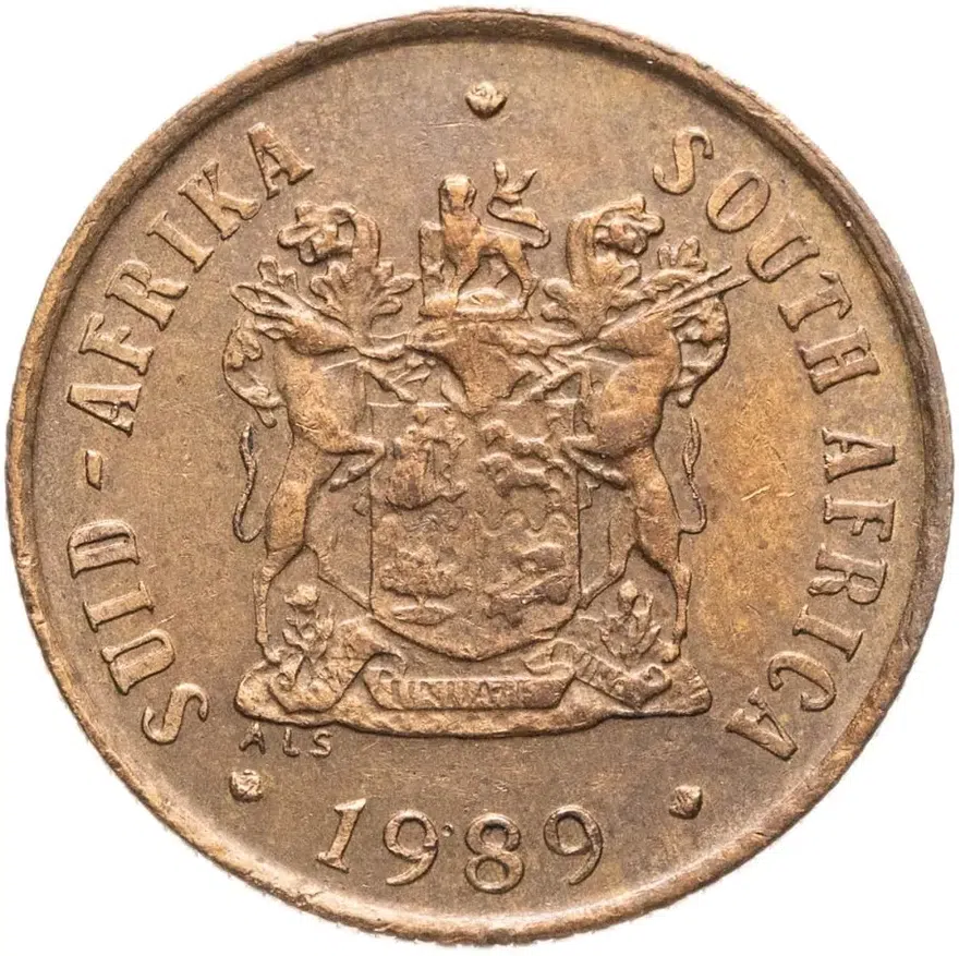 ЮАР 1 цент (cent) 1989, реверс