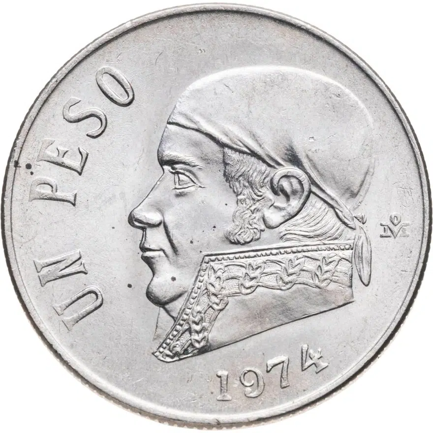 Мексика 1 песо (peso) 1974, аверс