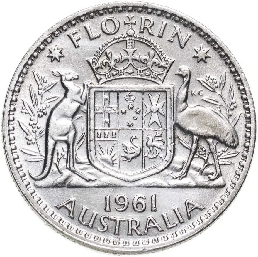 Австралия 2 шиллинга (florin, shillings) 1961, реверс