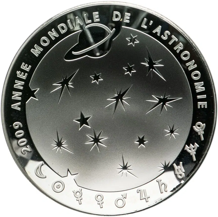 Франция 10 евро (euro) 2009  Международный год астрономии, в футляре