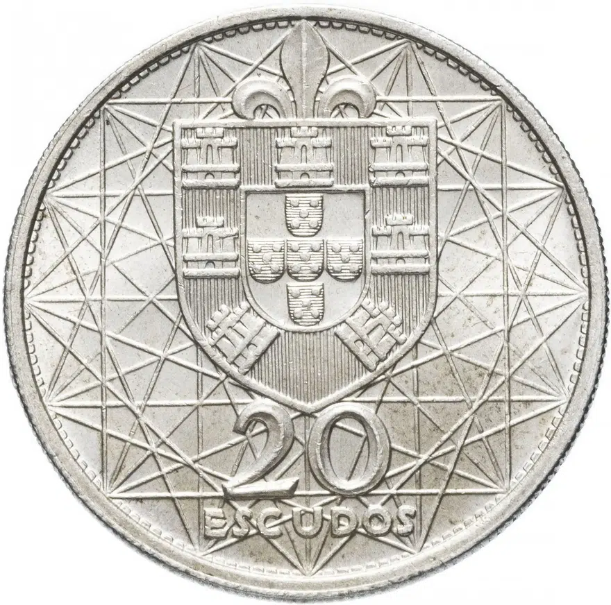 Португалия 20 эскудо (escudos) 1966 "Открытие моста Антониу Салазара", реверс