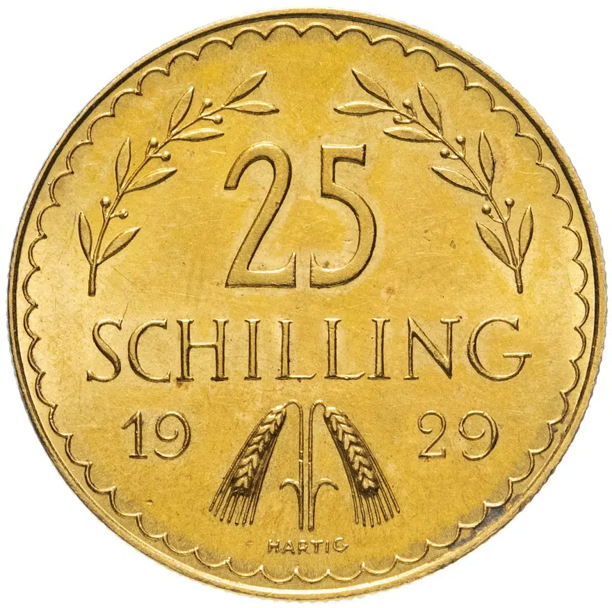 Австрия 25 шиллингов (shillings) 1929