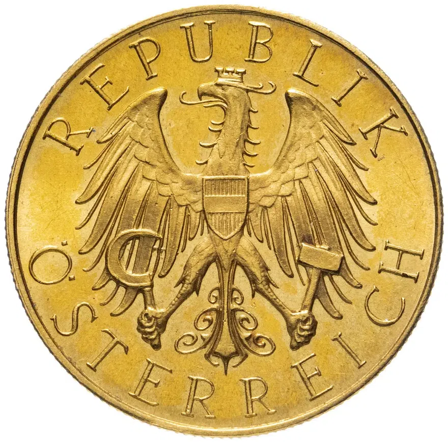 Австрия 25 шиллингов (shillings) 1929, реверс