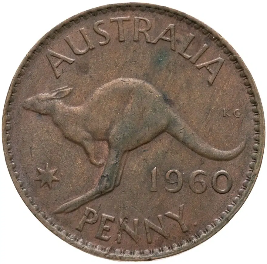 Австралия 1 пенни (penny) 1960, аверс