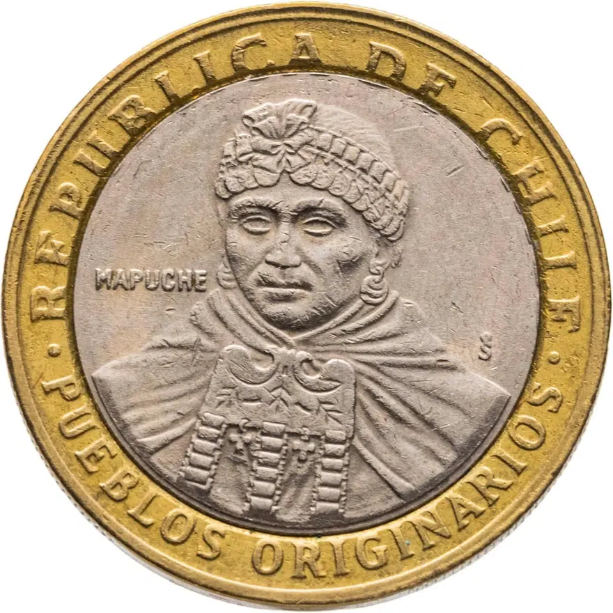 Чили 100 песо (pesos) 2001, аверс