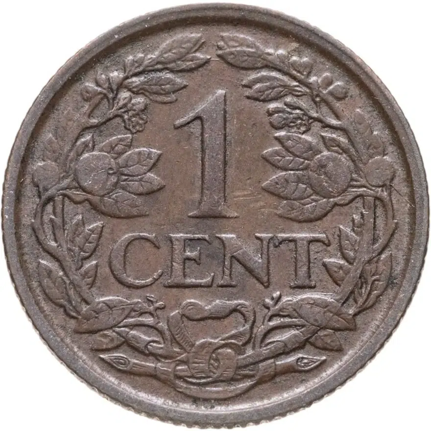 Нидерланды 1 цент (cent) 1940, аверс