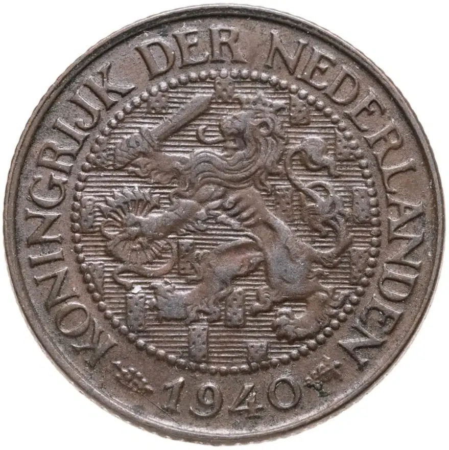 Нидерланды 1 цент (cent) 1940, реверс