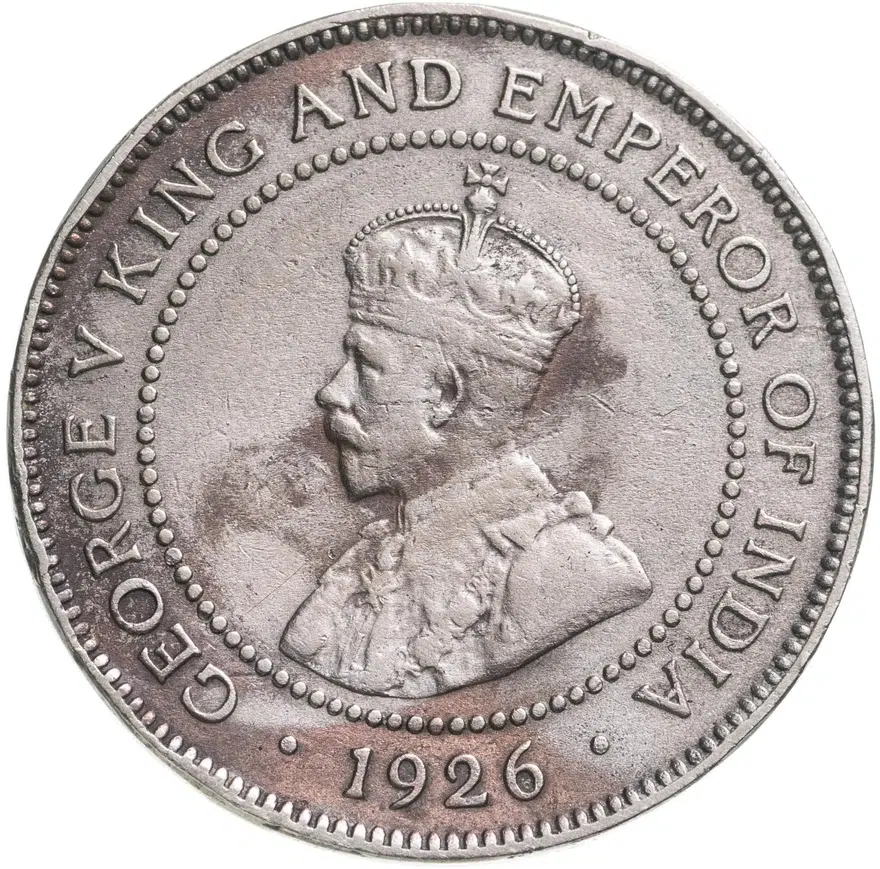 Ямайка 1 пенни 1926, аверс