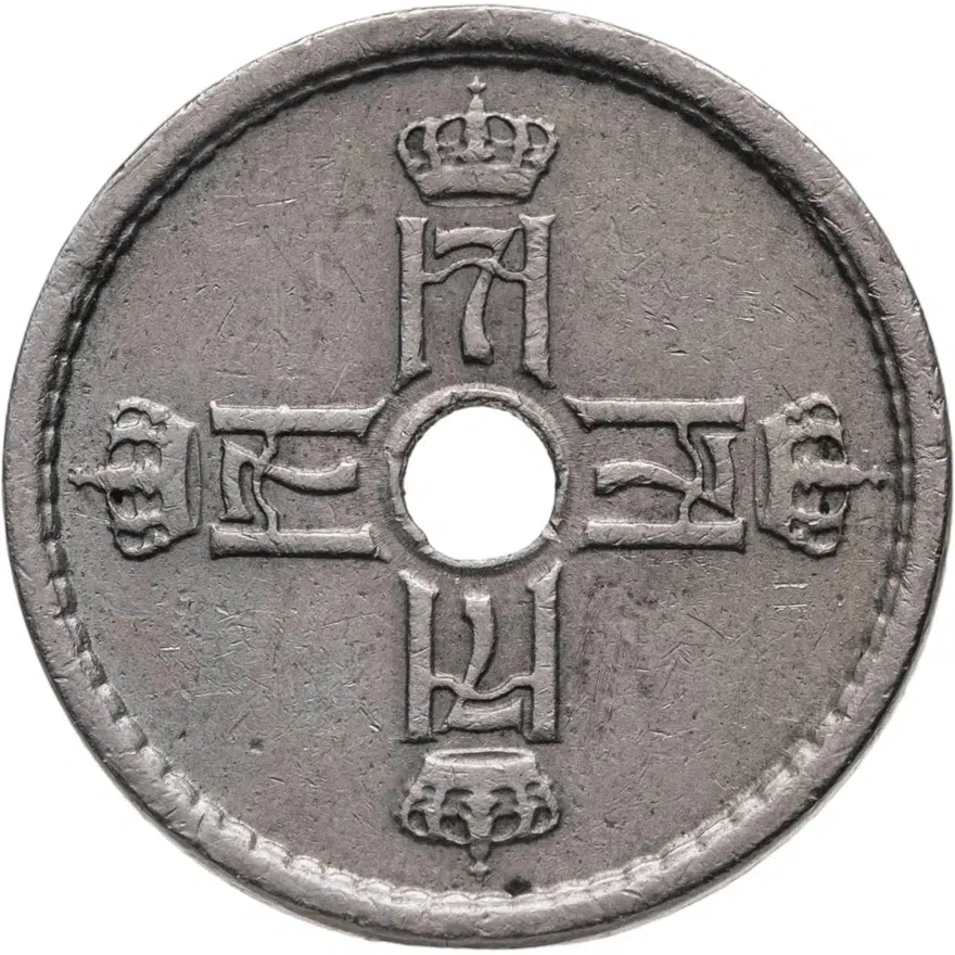 Норвегия 25 эре (ore) 1924, реверс