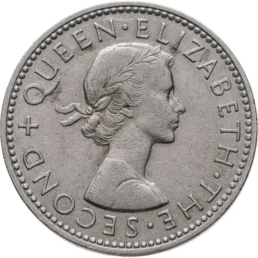 Новая Зеландия 1 шиллинг (shilling) 1957, аверс