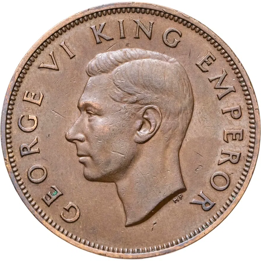 Новая Зеландия 1 пенни 1947, реверс