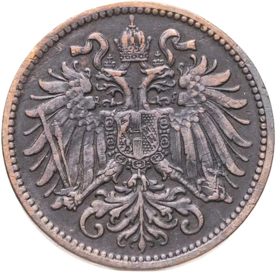 Австрия 2 геллера (heller) 1899, реверс