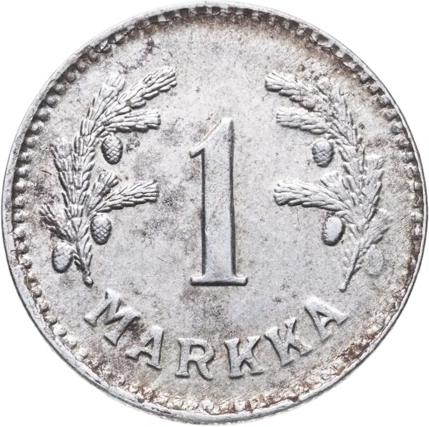 Финляндия 1 марка (markka) 1947, аверс