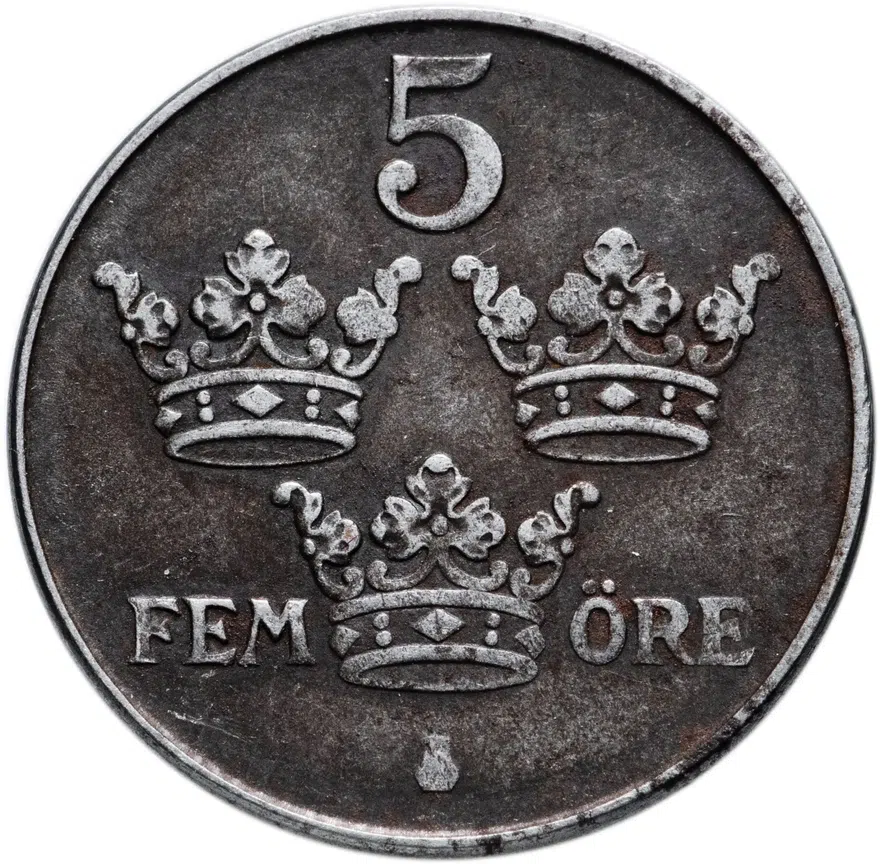 Норвегия 5 эре (ore) 1943