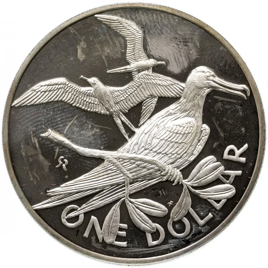 Британские Виргинские острова 1 доллар (dollar) 1974, реверс