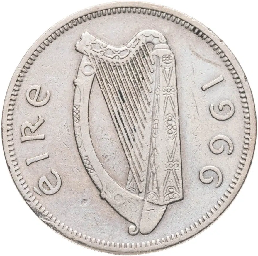 Ирландия 2 шиллинга (флорин, shillings) 1966, реверс