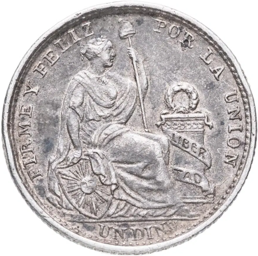 Перу 1 динеро (10 сентаво, dinero) 1906