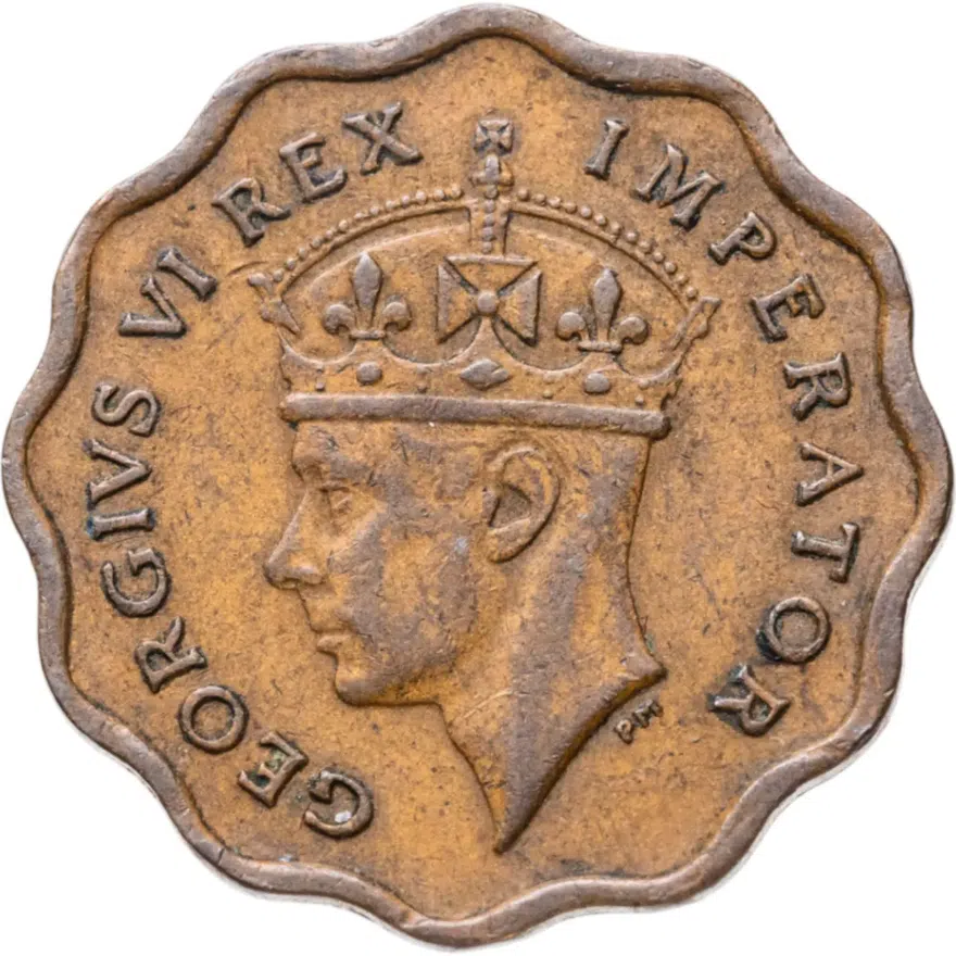 Кипр 1/2 пиастра (piastre) 1944, реверс