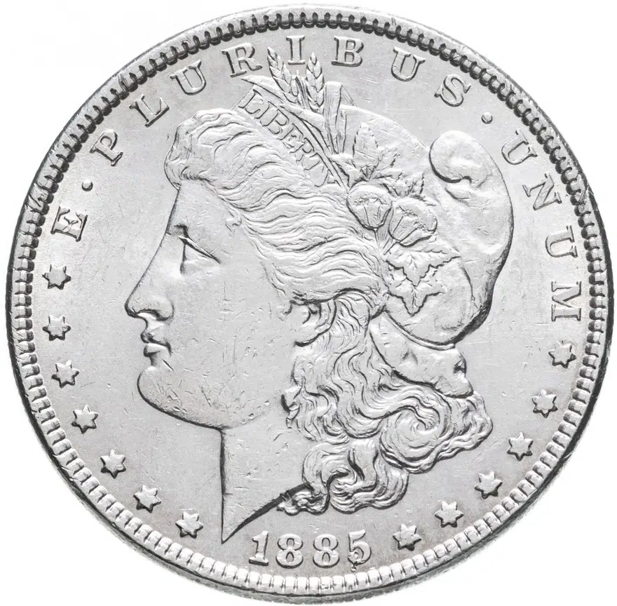 США 1 доллар (dollar) 1885  Доллар Моргана Без отметки монетного двора