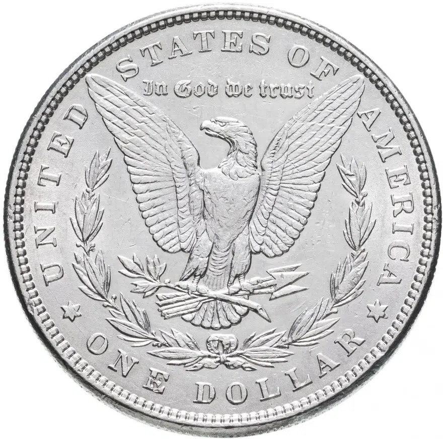 США 1 доллар (dollar) 1885  Доллар Моргана Без отметки монетного двора, реверс
