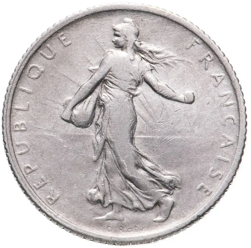 Франция 1 франк (franc) 1909