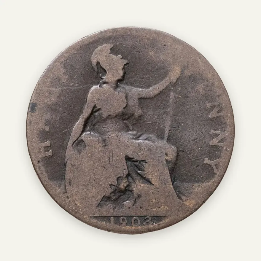 Великобритания 1/2 пенни (penny) 1903, реверс