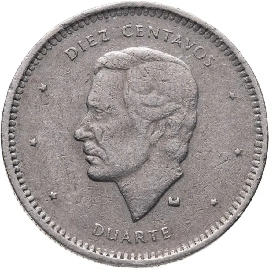 Доминикана 10 сентаво (centavos) 1983, реверс