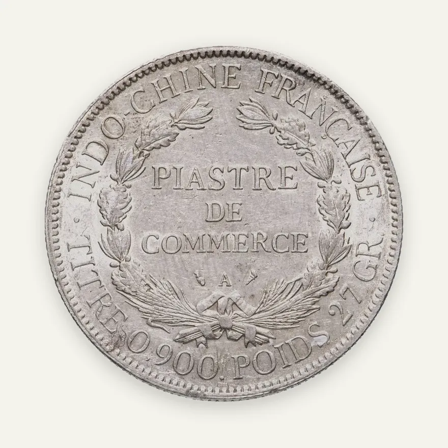 Французский Индокитай 1 пиастр (piastre) 1907, реверс