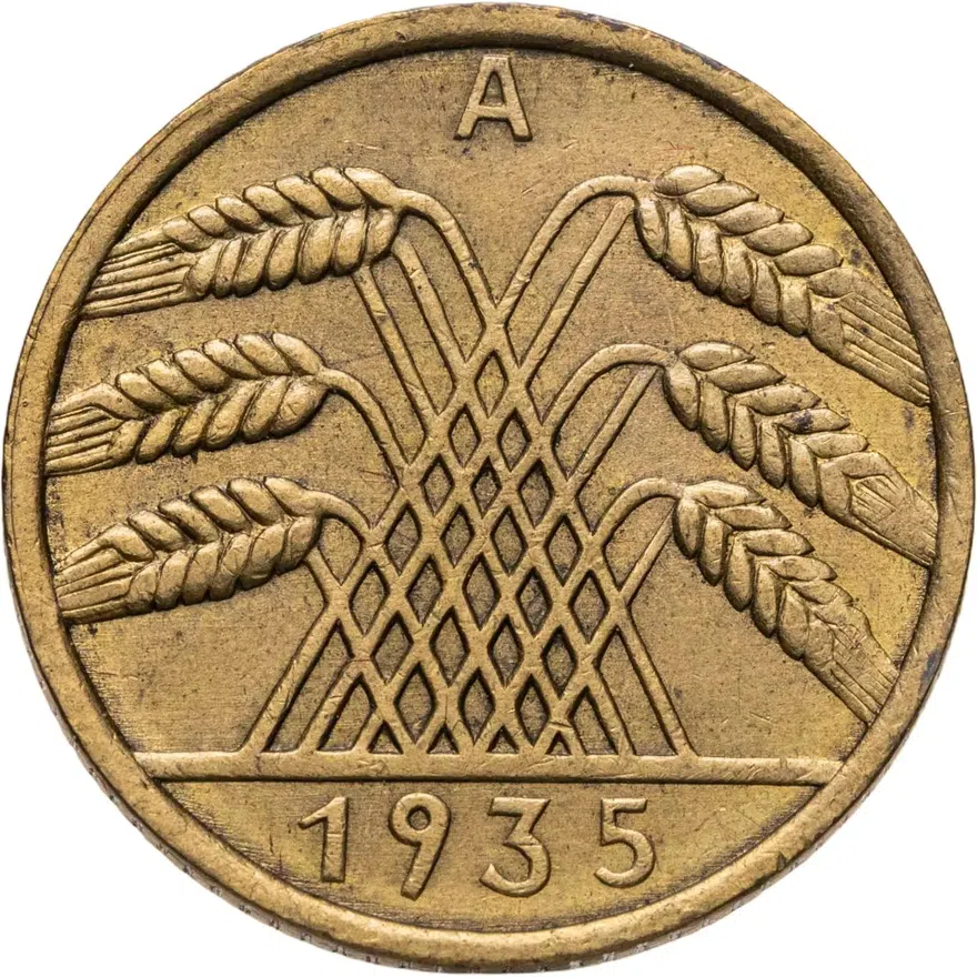 Германия (Третий Рейх) 10 рейхспфеннигов (reichspfennig) 1935-1936, аверс