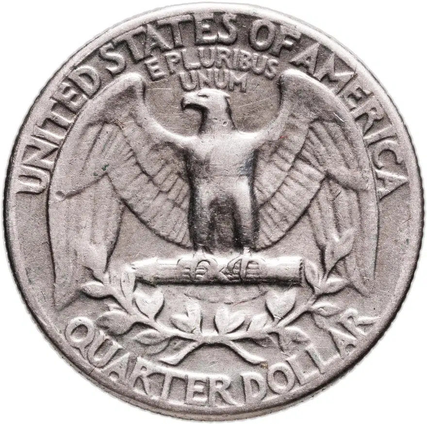 США 25 центов (квотер, 1/4 доллара, quarter dollar) 1952, реверс