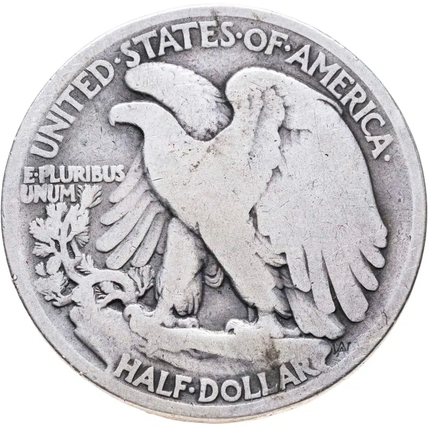 США 50 центов (1/2 доллара, half dollar) 1934 года, без буквы "Walking Liberty Half Dollar"
