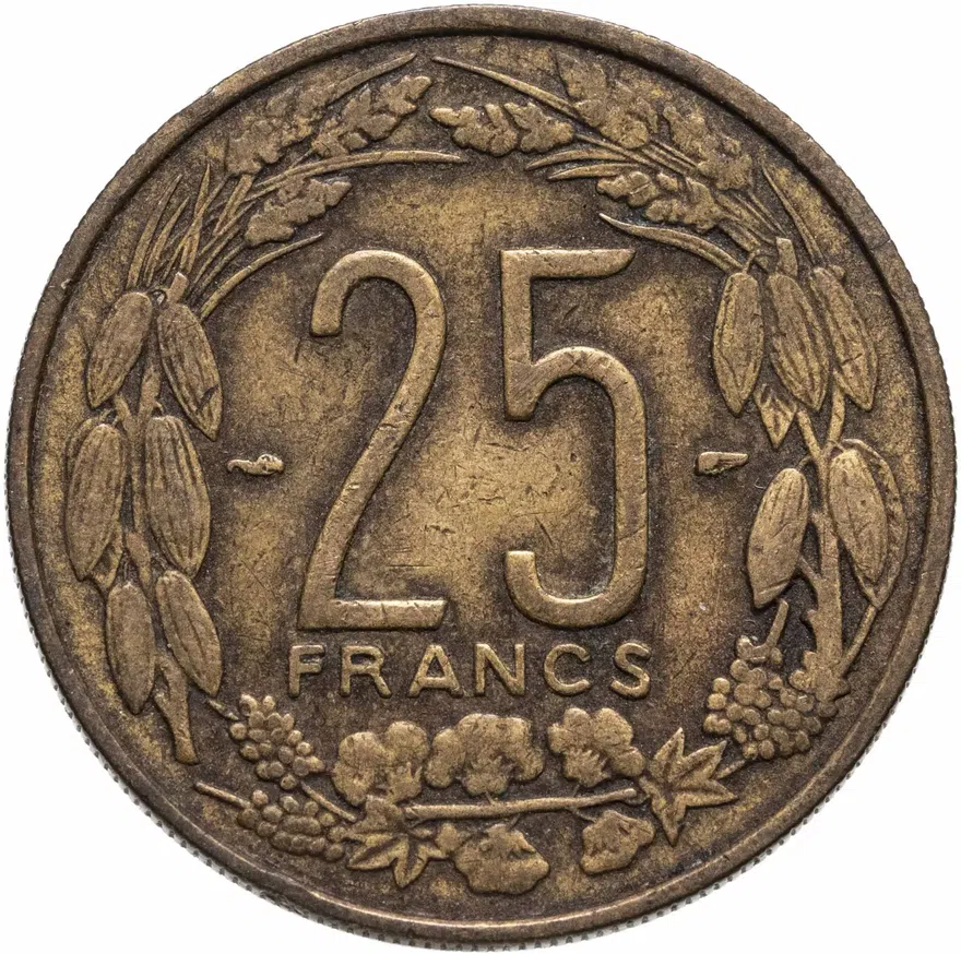 Камерун (Французская Экваториальная Африка) 25 франков (francs) 1958