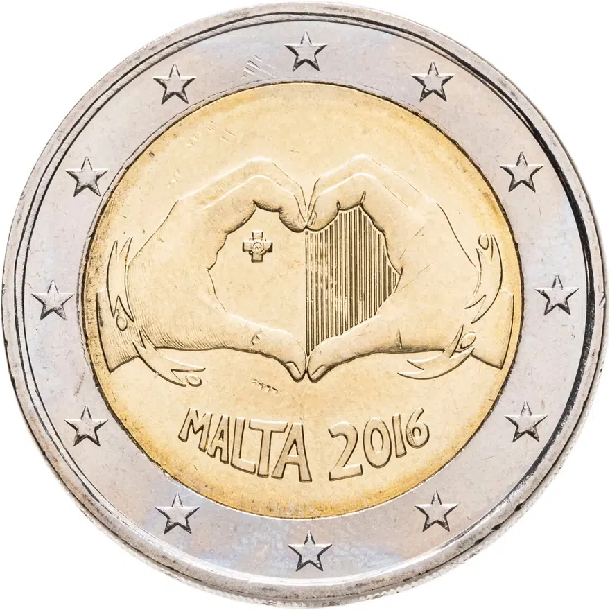 Мальта 2 евро (euro) 2016 Любовь, реверс
