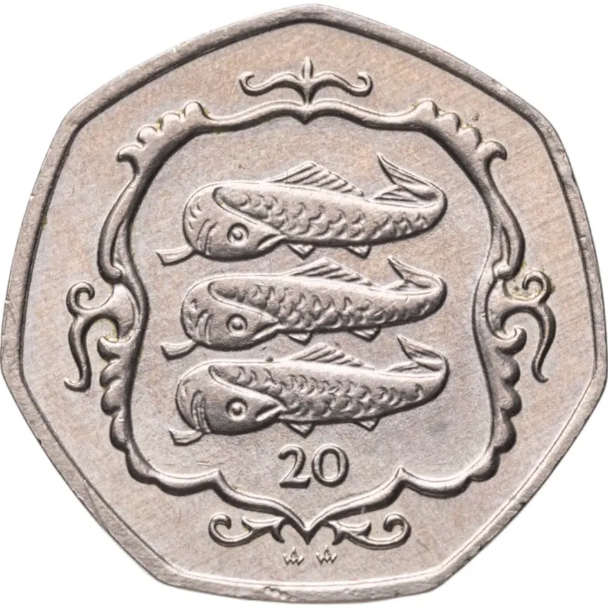 Остров Мэн 20 пенсов (pence) 1987