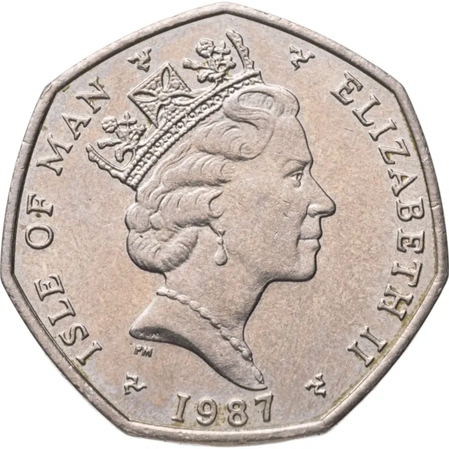 Остров Мэн 20 пенсов (pence) 1987, реверс