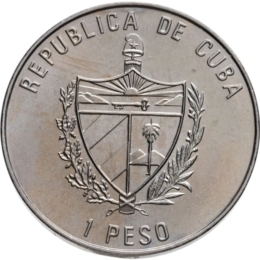 Куба 1 песо (peso) 2000 "Реликвии судостроения - Колесный пароход "Buenaventura", реверс