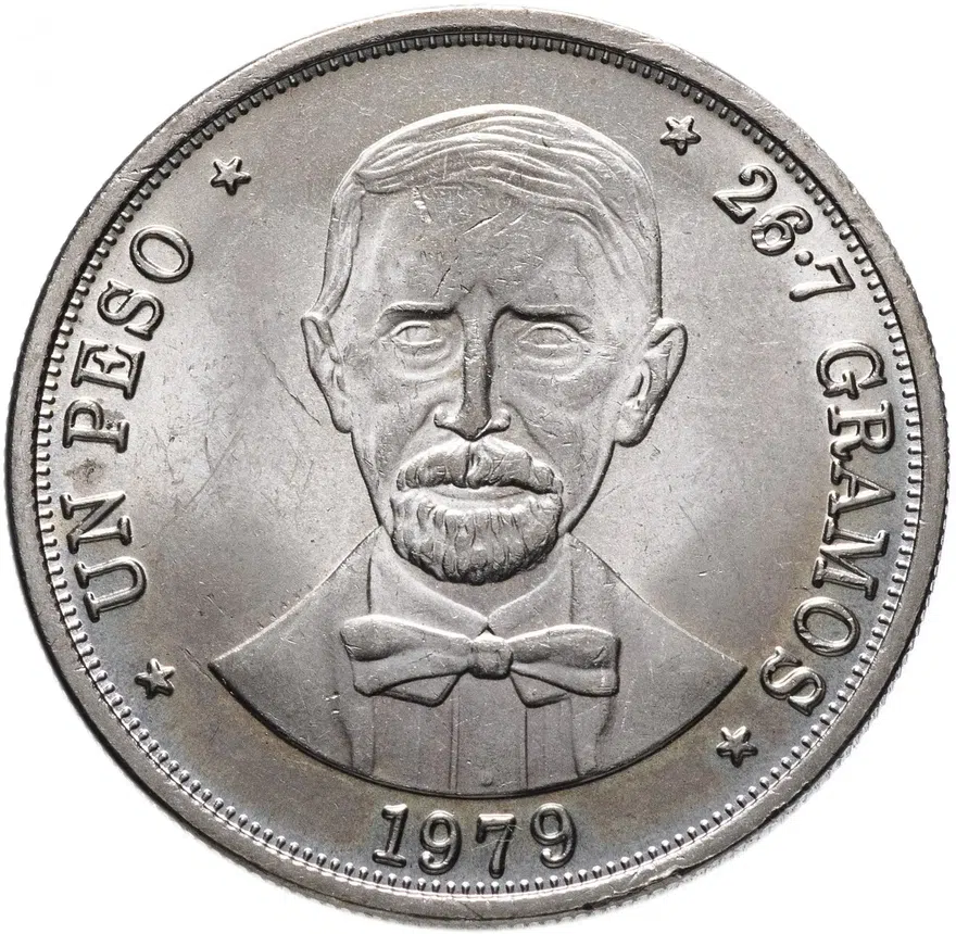 Доминикана 1 песо (peso) 1979