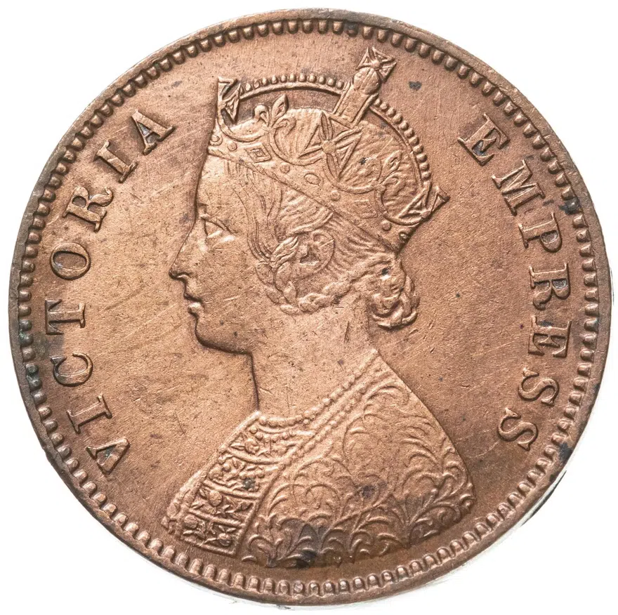 Индия (Британская) 1/4 анны (anna) 1890, реверс
