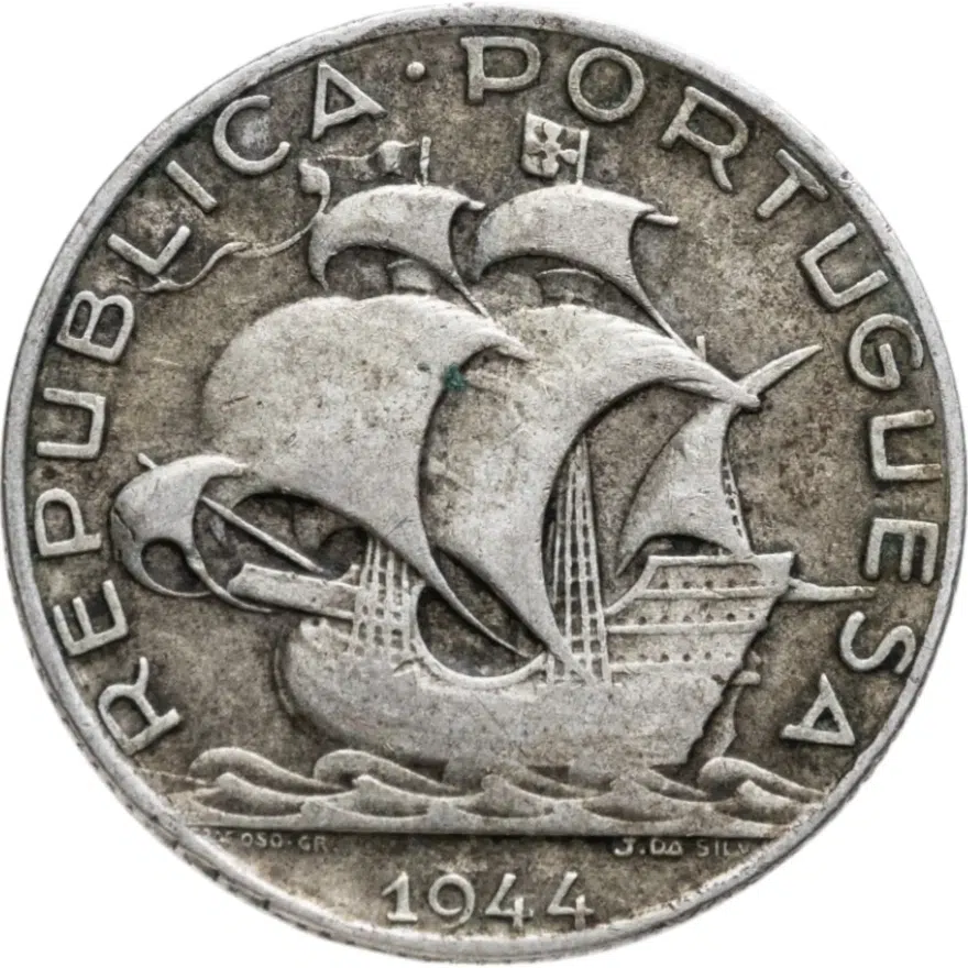 Португалия 2,5 эскудо (escudos) 1944, реверс