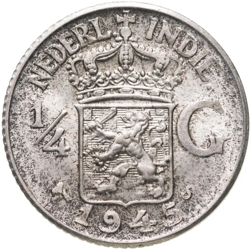 Голландская Ост-Индия 1/4 гульдена (gulden) 1945