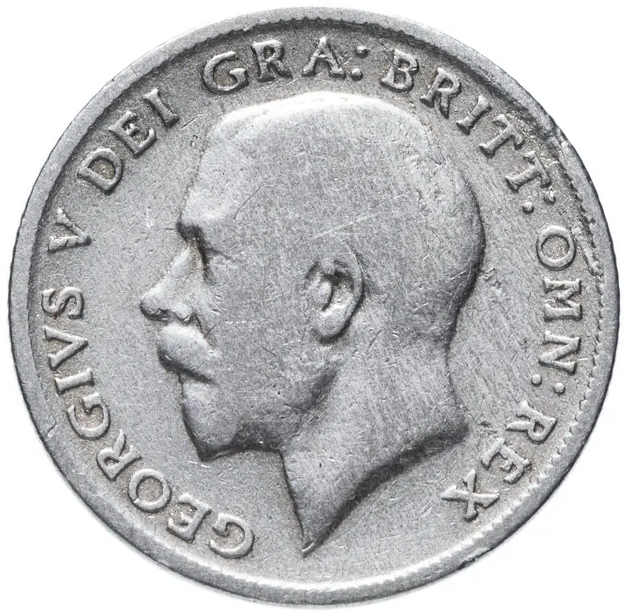 Великобритания 6 пенсов 1921, реверс