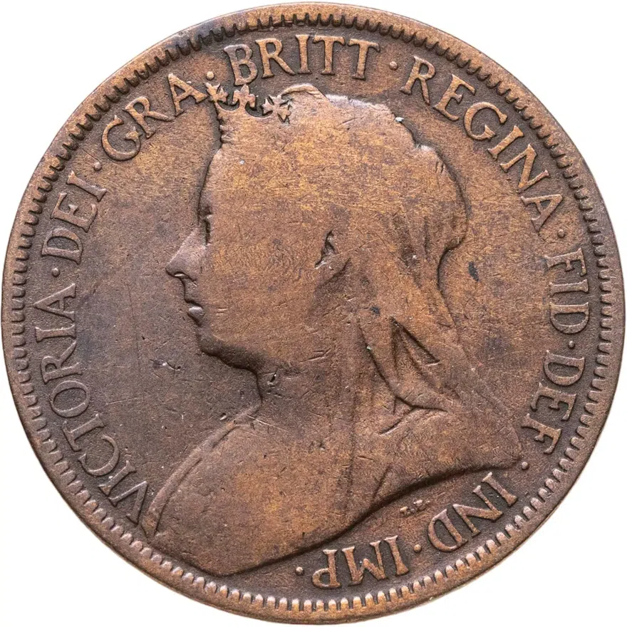 Великобритания 1/2 пенни (penny) 1897, аверс