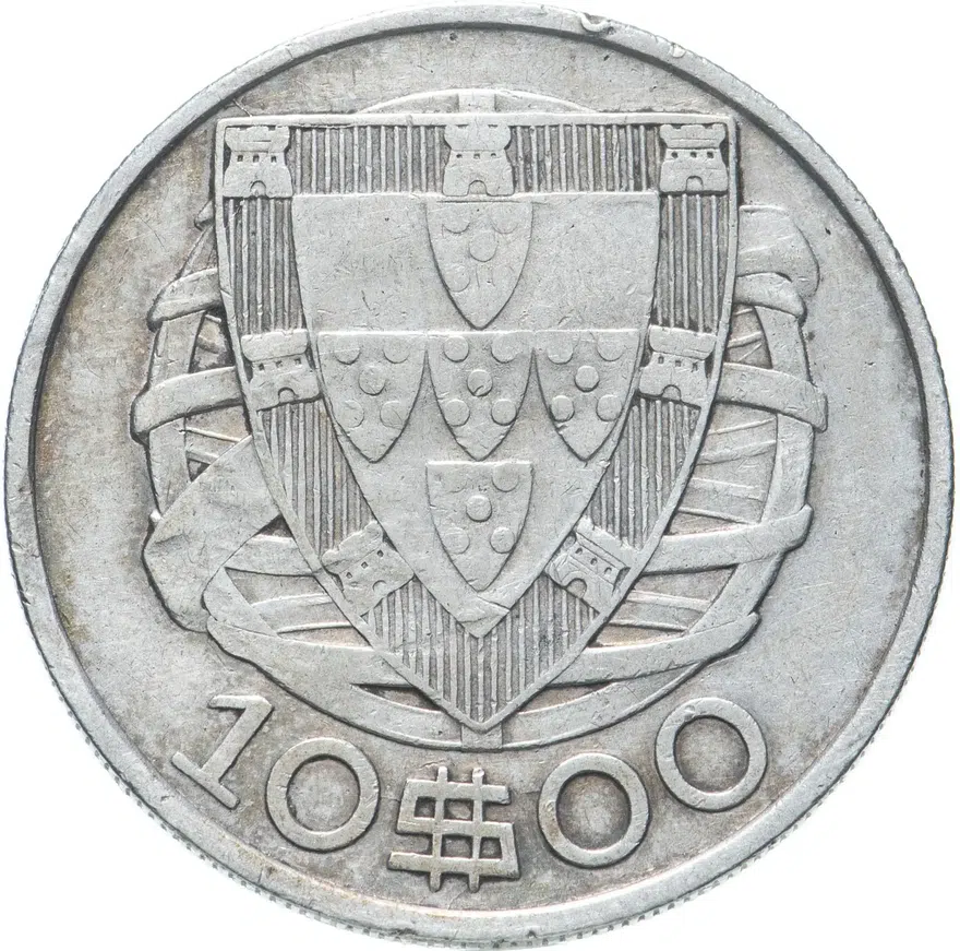 Португалия 10 эскудо (escudos) 1932, реверс