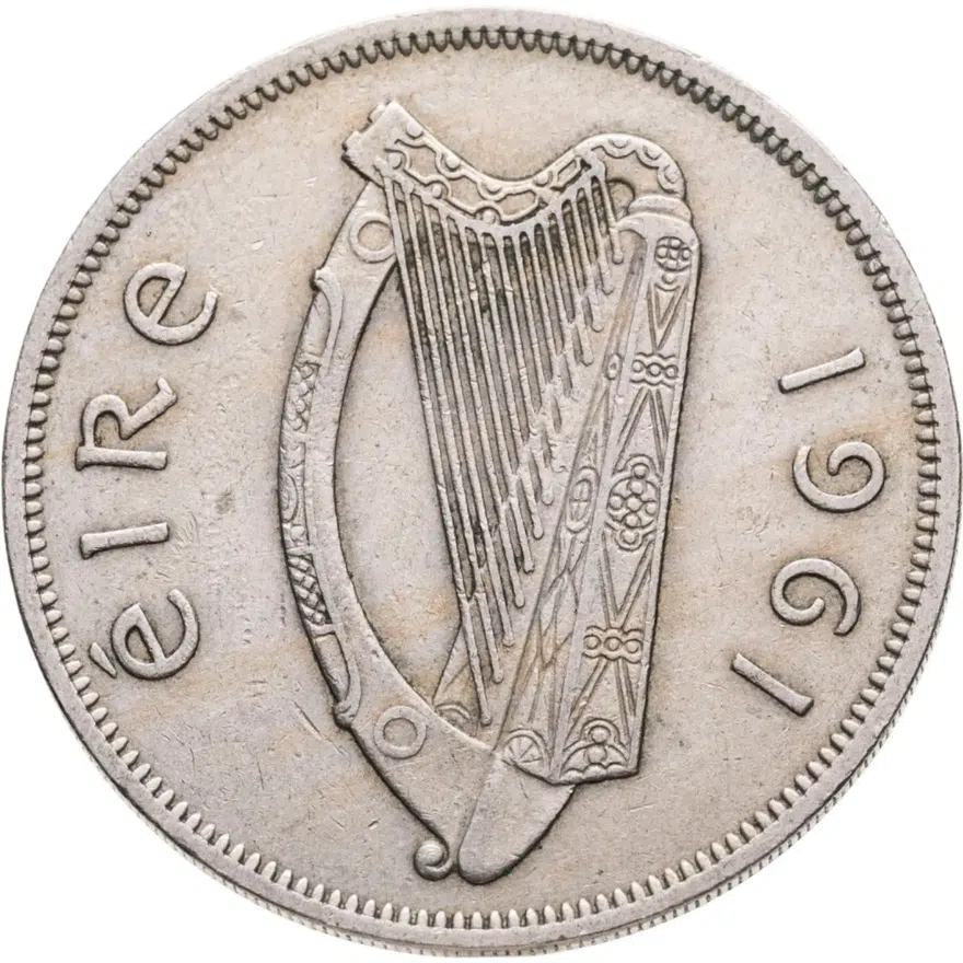 Ирландия 1/2 кроны (crown) 1961, реверс