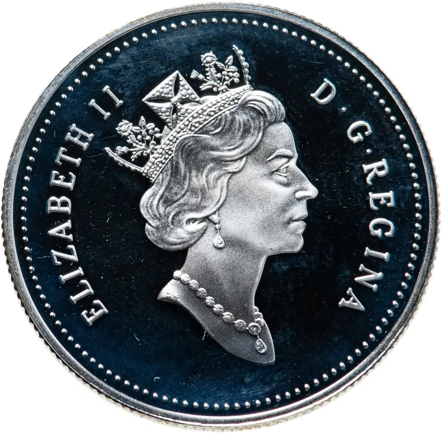 Канада 50 центов (cents) 1996  Детёныши диких животных - Медвежата, реверс