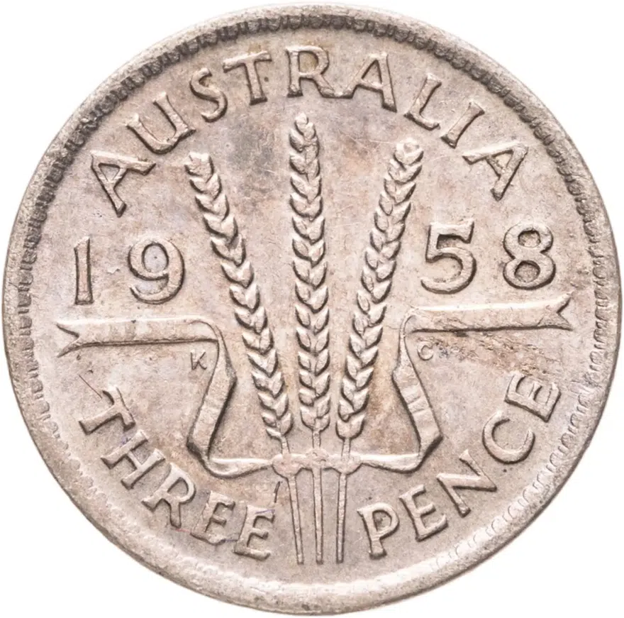 Австралия 3 пенса (pence) 1958, реверс