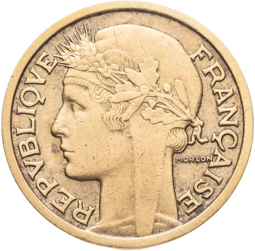 Франция 1 франк (franc) 1936, реверс