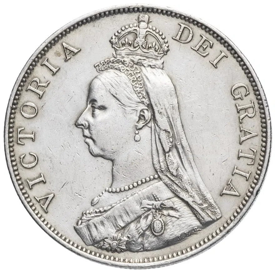 Великобритания 2 шиллинга (флорин, shillings) 1890, реверс