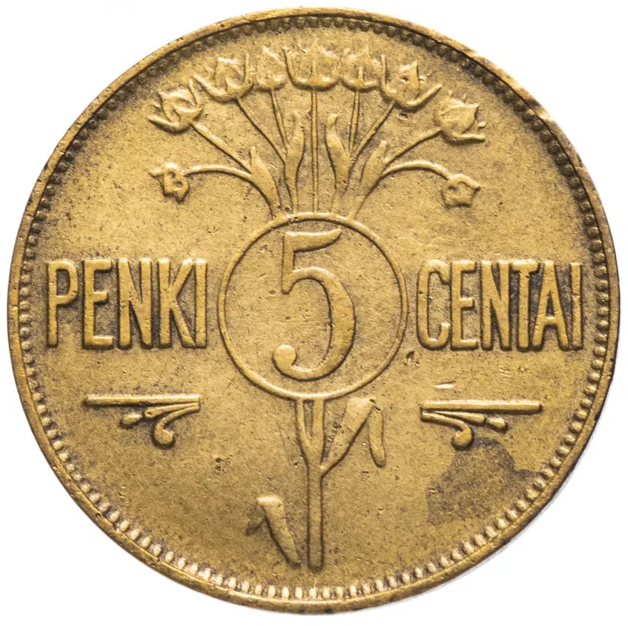 Литва 5 центов (cents) 1925